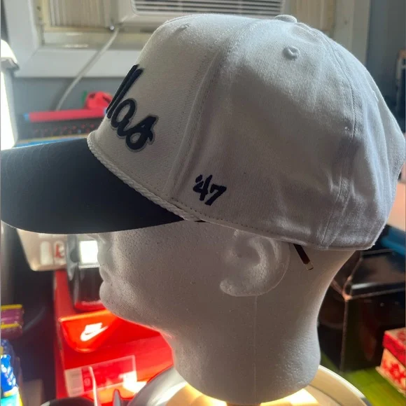Dallas Cowboys 47 Brand Hitch Rope Hat Snapback Cap NFL White & Navy Blue - Picture 3 of 8